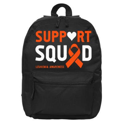 Support Squad Leukemia Awareness (1) 16 in Basic Backpack