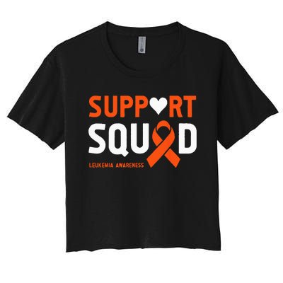 Support Squad Leukemia Awareness (1) Women's Crop Top Tee