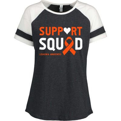 Support Squad Leukemia Awareness (1) Enza Ladies Jersey Colorblock Tee