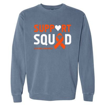 Support Squad Leukemia Awareness (1) Garment-Dyed Sweatshirt