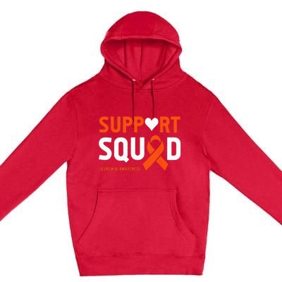 Support Squad Leukemia Awareness (1) Premium Pullover Hoodie