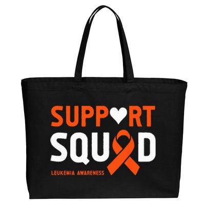 Support Squad Leukemia Awareness (1) Cotton Canvas Jumbo Tote