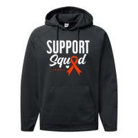 Support Squad Leukemia Awareness Performance Fleece Hoodie