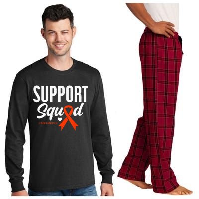 Support Squad Leukemia Awareness Long Sleeve Pajama Set