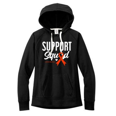 Support Squad Leukemia Awareness Women's Fleece Hoodie