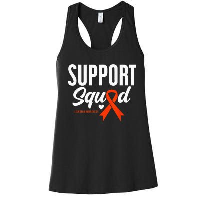 Support Squad Leukemia Awareness Women's Racerback Tank