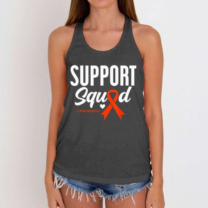 Support Squad Leukemia Awareness Women's Knotted Racerback Tank