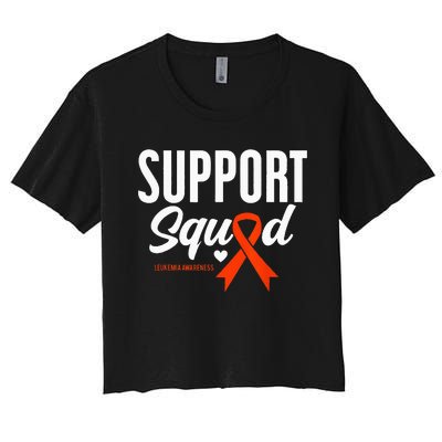 Support Squad Leukemia Awareness Women's Crop Top Tee