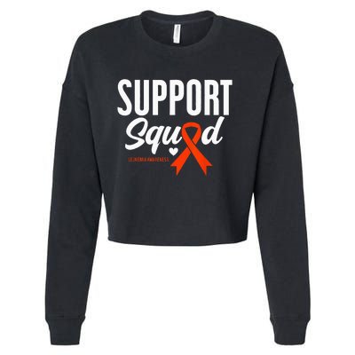 Support Squad Leukemia Awareness Cropped Pullover Crew