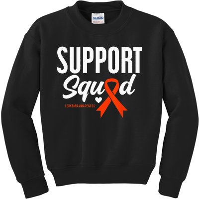 Support Squad Leukemia Awareness Kids Sweatshirt