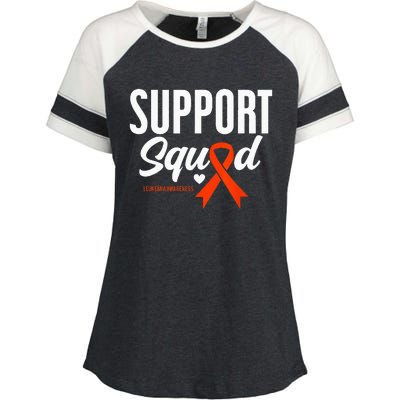 Support Squad Leukemia Awareness Enza Ladies Jersey Colorblock Tee