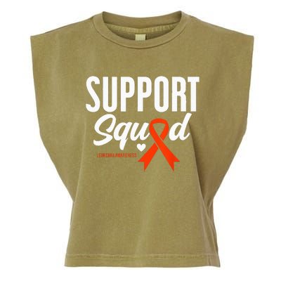 Support Squad Leukemia Awareness Garment-Dyed Women's Muscle Tee