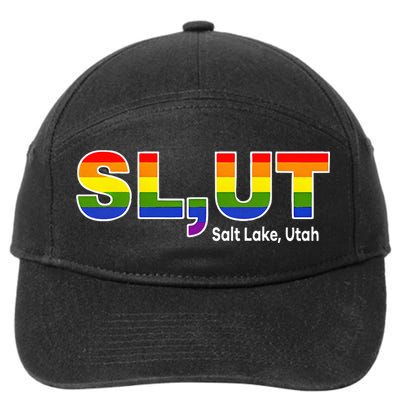 SlUt Salt Lake Utah Lgbtq Pride Funny Sarcasm Saying 7-Panel Snapback Hat