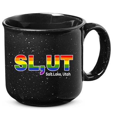 SlUt Salt Lake Utah Lgbtq Pride Funny Sarcasm Saying 15oz Campfire Ceramic Mug