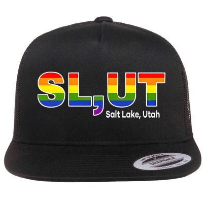 SlUt Salt Lake Utah Lgbtq Pride Funny Sarcasm Saying Flatbill Hat