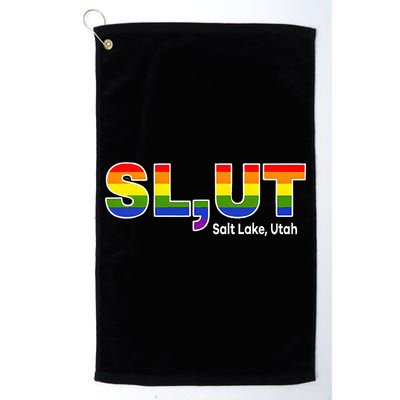 SlUt Salt Lake Utah Lgbtq Pride Funny Sarcasm Saying Golf Towel