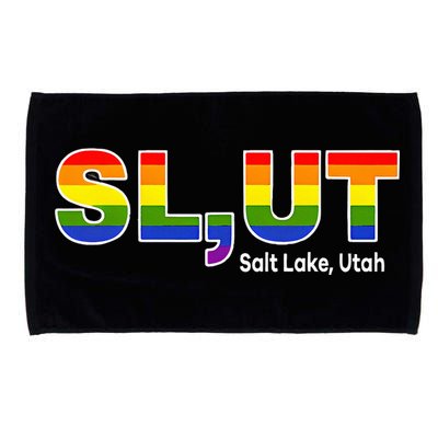 SlUt Salt Lake Utah Lgbtq Pride Funny Sarcasm Saying Microfiber Hand Towel