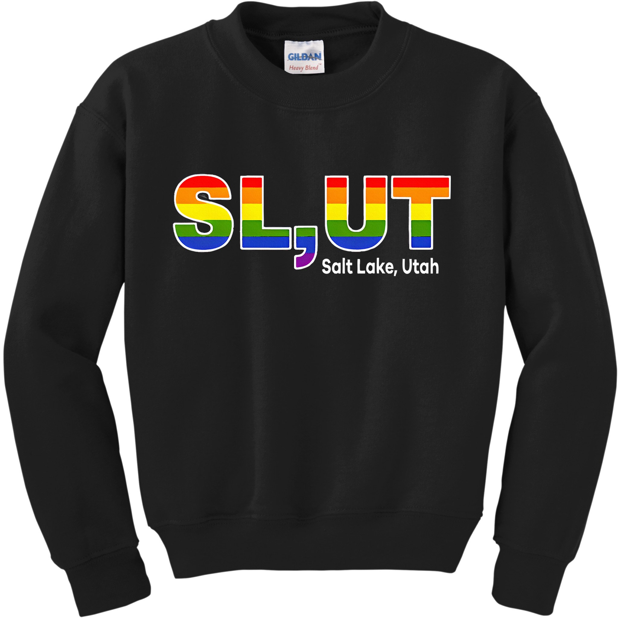 SlUt Salt Lake Utah Lgbtq Pride Funny Sarcasm Saying Kids Sweatshirt