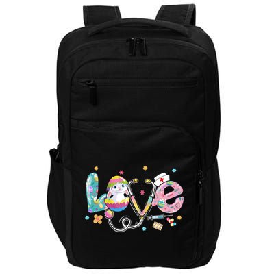 Stethoscope Scrub Life Nurse Bunny Easter Day Outfits Funny Gift Impact Tech Backpack