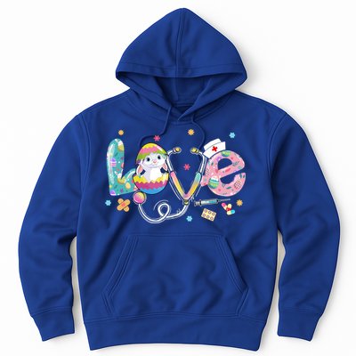 Stethoscope Scrub Life Nurse Bunny Easter Day Outfits Funny Gift Hoodie