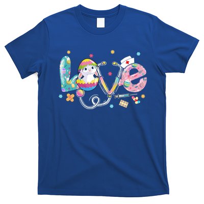 Stethoscope Scrub Life Nurse Bunny Easter Day Outfits Funny Gift T-Shirt