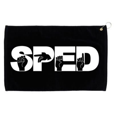 Sped Sign Language Gift Special Education Teacher Great Gift Grommeted Golf Towel