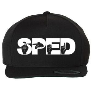 Sped Sign Language Gift Special Education Teacher Great Gift Wool Snapback Cap