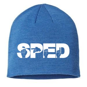 Sped Sign Language Gift Special Education Teacher Great Gift Sustainable Beanie