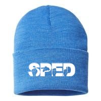 Sped Sign Language Gift Special Education Teacher Great Gift Sustainable Knit Beanie