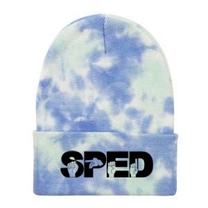 Sped Sign Language Gift Special Education Teacher Great Gift Tie Dye 12in Knit Beanie