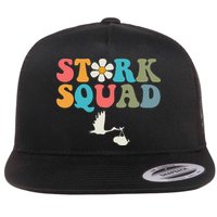 Stork Squad Labor & Delivery Nurse L&D Mother Baby Flat Bill Trucker Hat