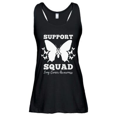 Support Squad Lung Cancer Awareness Ladies Essential Flowy Tank