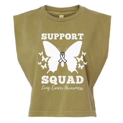 Support Squad Lung Cancer Awareness Garment-Dyed Women's Muscle Tee