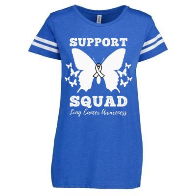 Support Squad Lung Cancer Awareness Enza Ladies Jersey Football T-Shirt