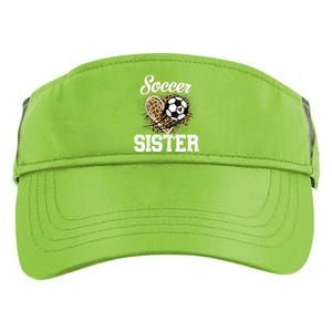 Soccer Sister Leopard Funny Soccer Sister Mother's Day Adult Drive Performance Visor