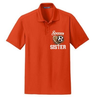 Soccer Sister Leopard Funny Soccer Sister Mother's Day Dry Zone Grid Polo