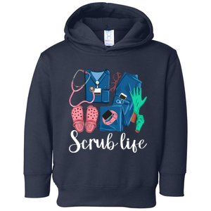 Stylish Scrub Life Design Nurse Life For Healthcare Workers Toddler Hoodie