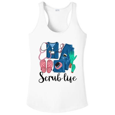 Stylish Scrub Life Design Nurse Life For Healthcare Workers Ladies PosiCharge Competitor Racerback Tank