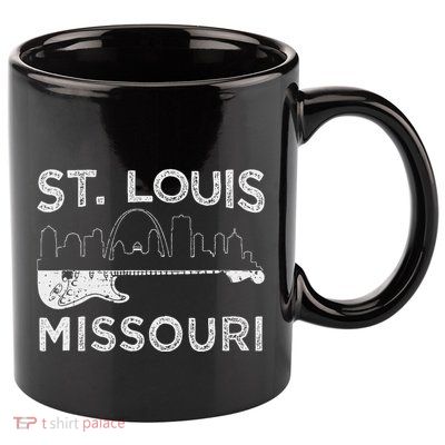 Souvenir St Louis Guitar Music Missouri St. Louis 11oz C Handle Ceramic Mug