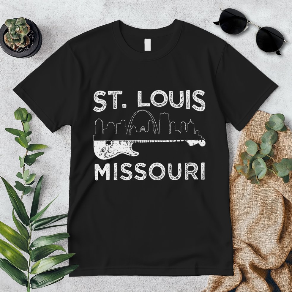 Souvenir St Louis Guitar Music Missouri St. Louis Premium T-Shirt