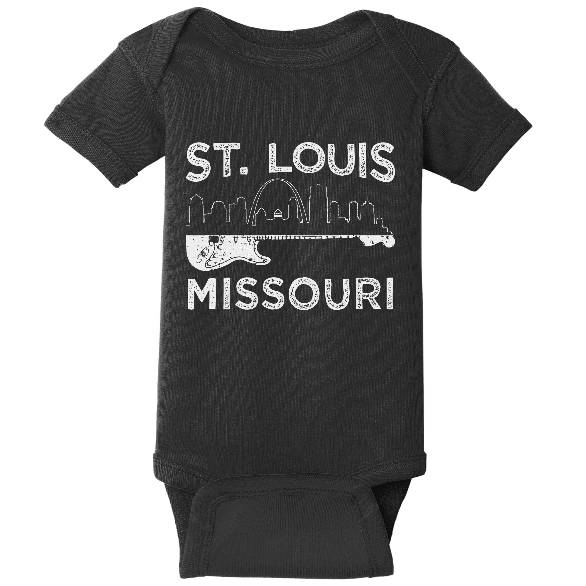 Souvenir St Louis Guitar Music Missouri St. Louis Baby Bodysuit