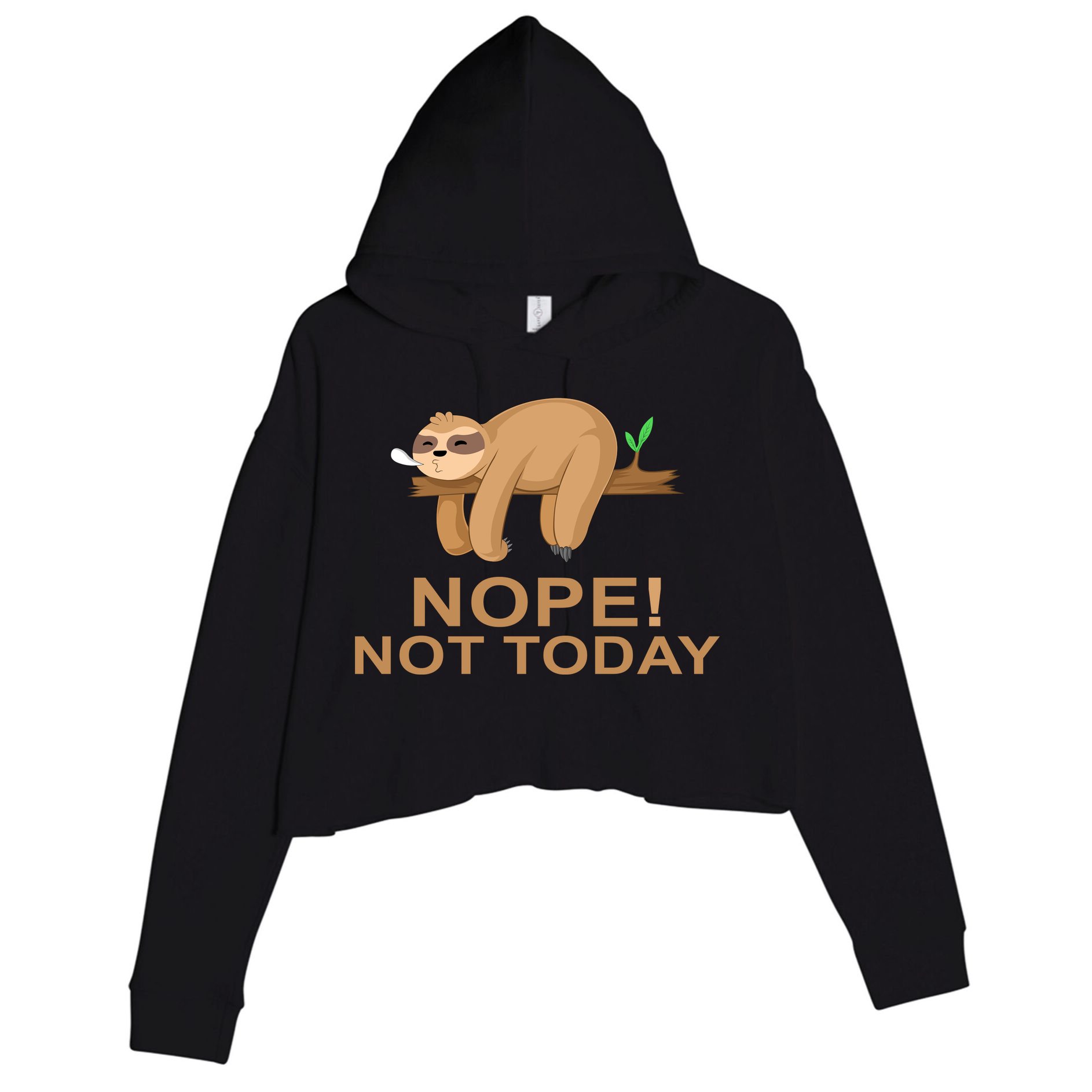 Sloth Crop Fleece Hoodie