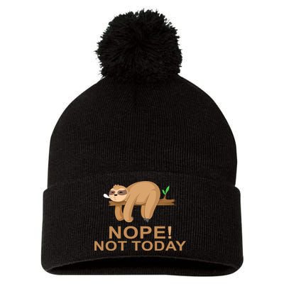 Sloth Pom Pom 12in Knit Beanie