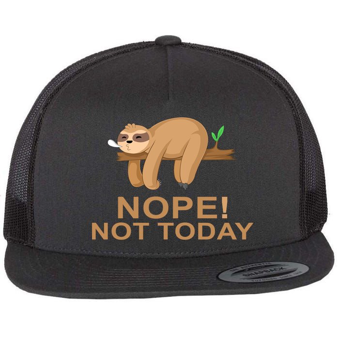 Sloth Flat Bill Trucker Hat