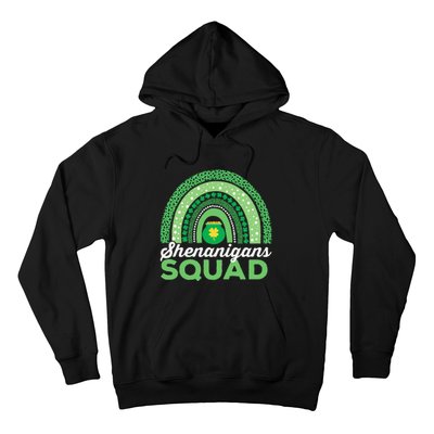 Shenanigans Squad  Leopard Pattern Funny St Patricks Day Hoodie