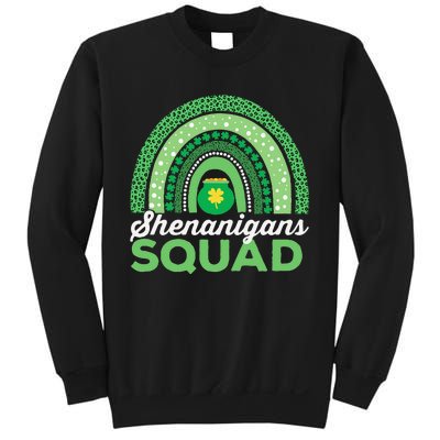 Shenanigans Squad  Leopard Pattern Funny St Patricks Day Sweatshirt