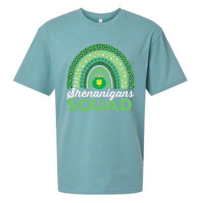 Shenanigans Squad  Leopard Pattern Funny St Patricks Day Sueded Cloud Jersey T-Shirt