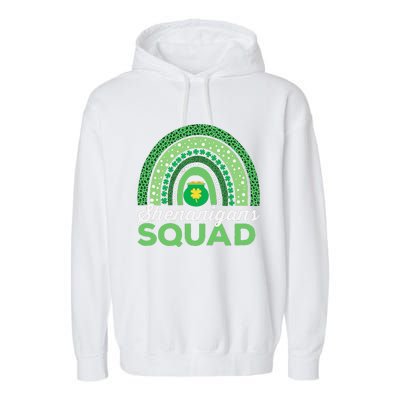 Shenanigans Squad  Leopard Pattern Funny St Patricks Day Garment-Dyed Fleece Hoodie