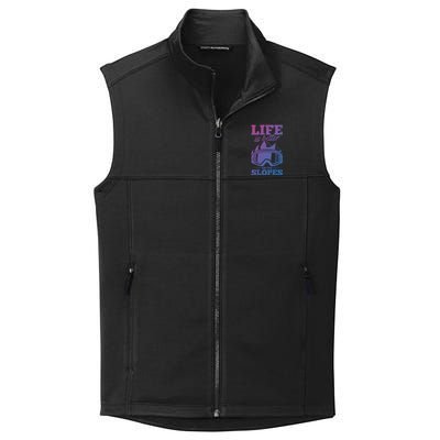 Skier Skiing Life Is Better On The Slopes Winter Skiing Gift Collective Smooth Fleece Vest