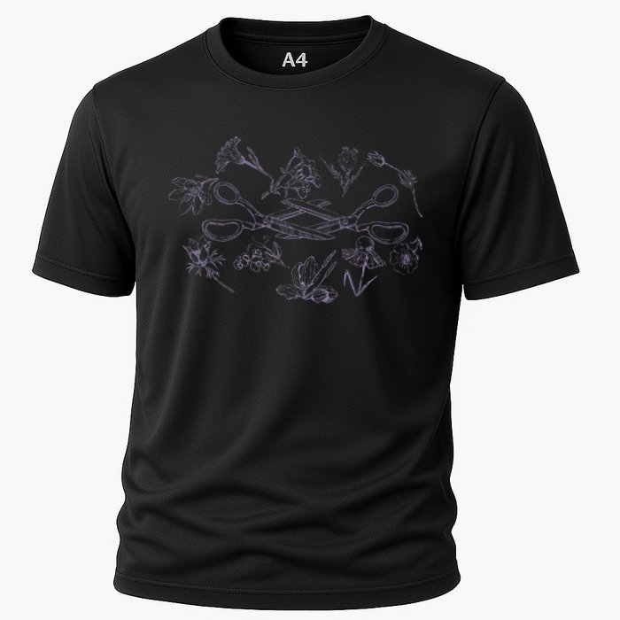 Subtle Sapphic Lesbian Wildflower Lgbtq Pride Month Cooling Performance Crew T-Shirt